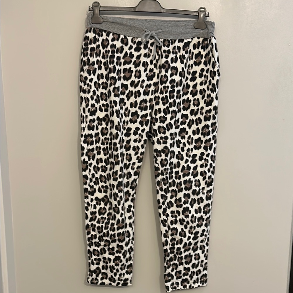 Leopard Print Track Pants